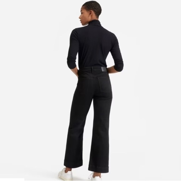Everlane The Button-Fly Wide-Leg Jean Ankle 25 Black - Picture 4 of 6